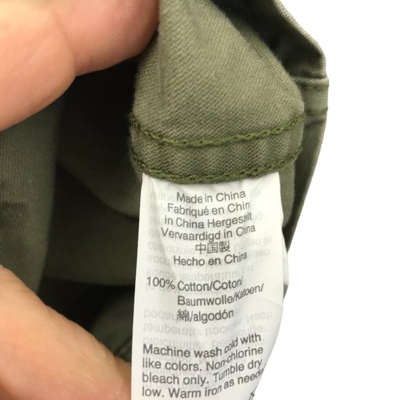 MADEWELL Jacket Anorak Pockets Cotton Safari Shacket Women S Green NEW - Picture 8 of 9